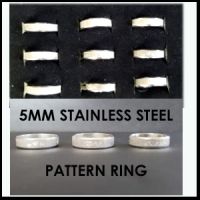 STAINLESS STEEL PATTERN RING 5mm